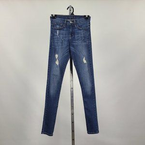 Flying Monkey Skinny Distressed Cotton Denim Jeans Size 24